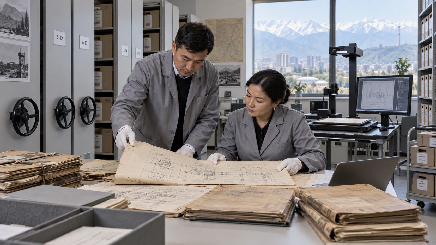 Kazakhstan’s archives go digital as Almaty discusses AI and blueprint preservation