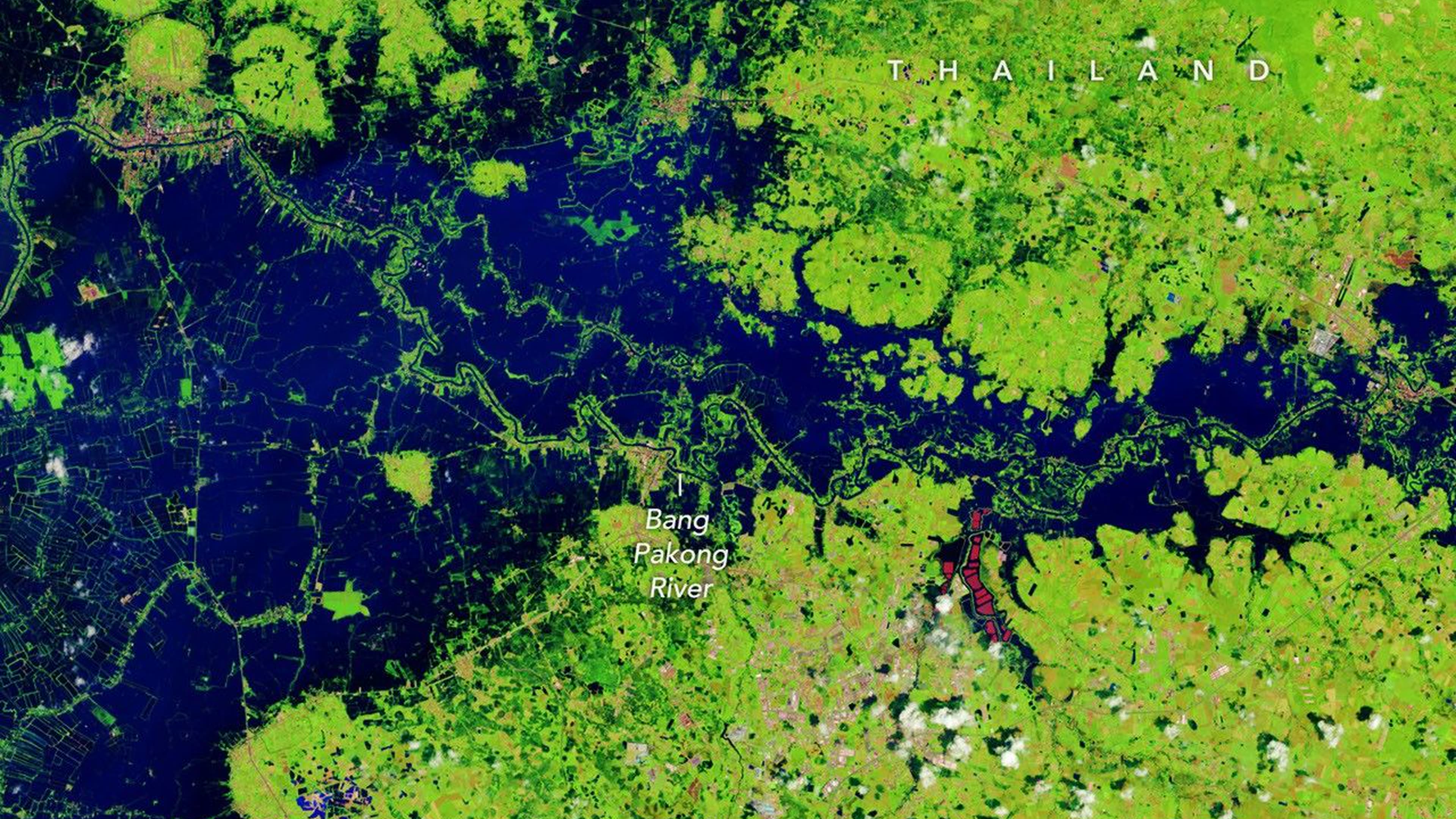 Таиланд под водой: NASA показало масштаб наводнения из космоса