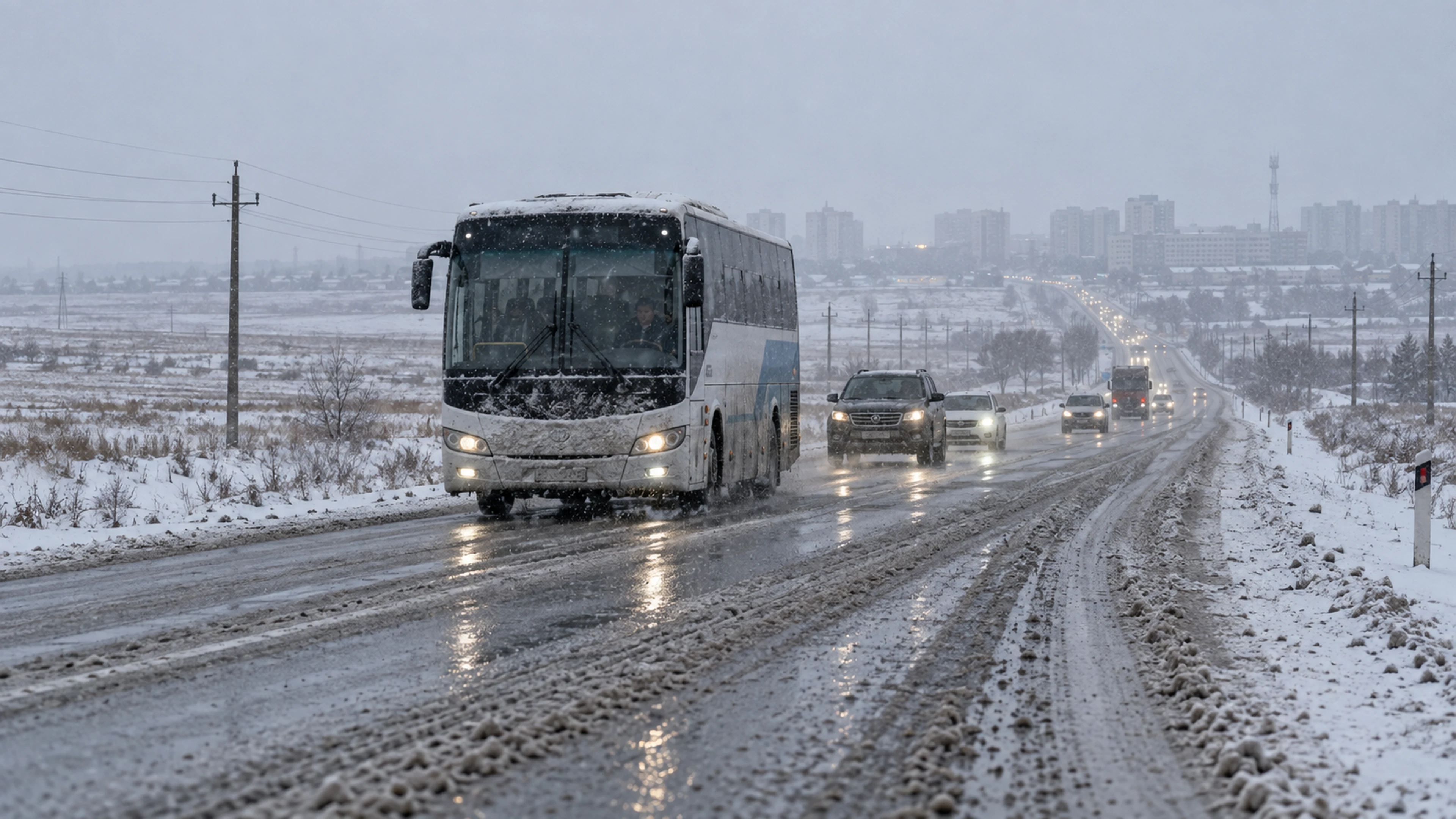 Снег, гололёд и ветер до 30 м/с: где в Казахстане 5 октября опасная погода