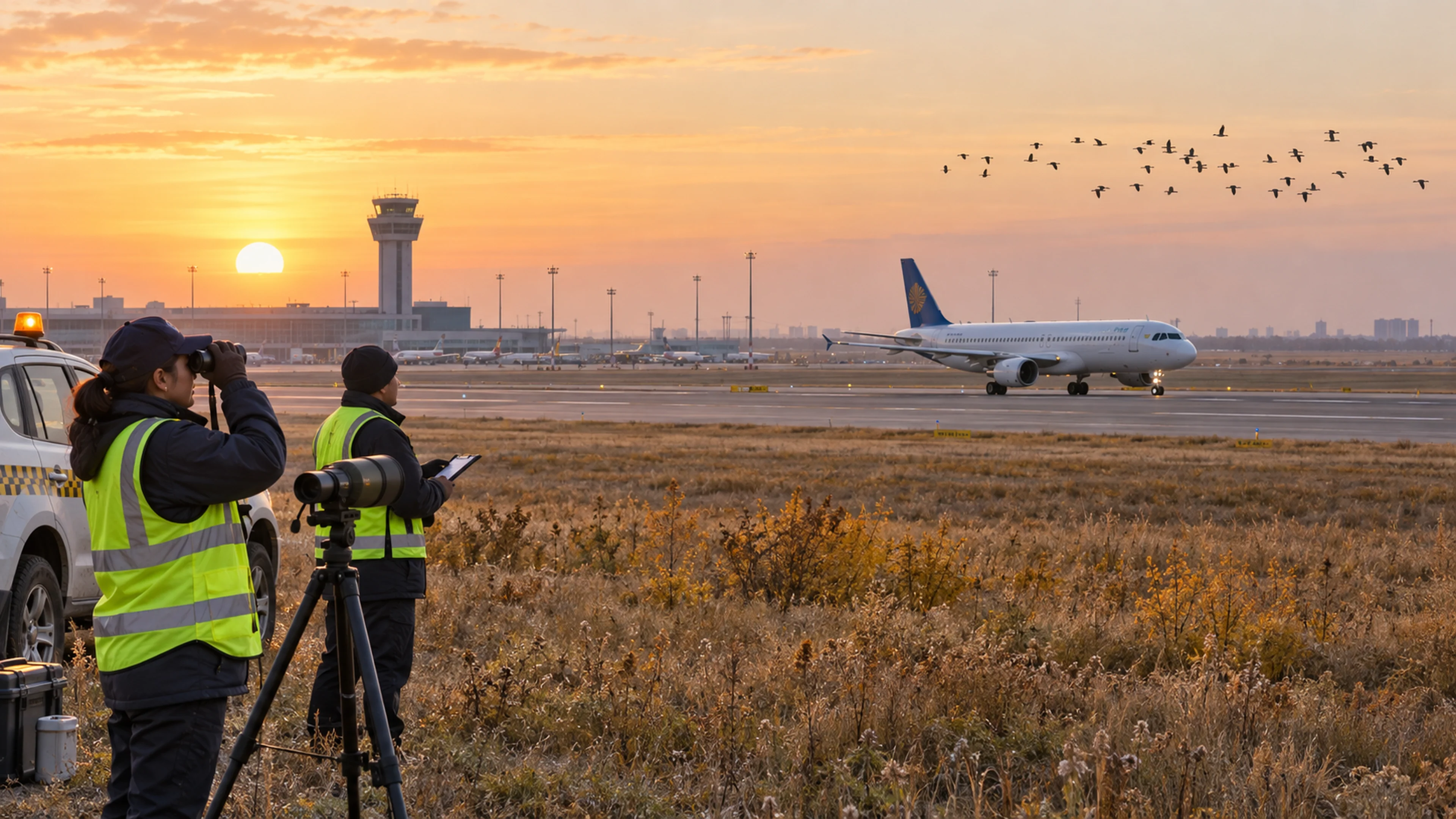 Birds near the runway: how Kazakh airports protect aircraft in autumn
