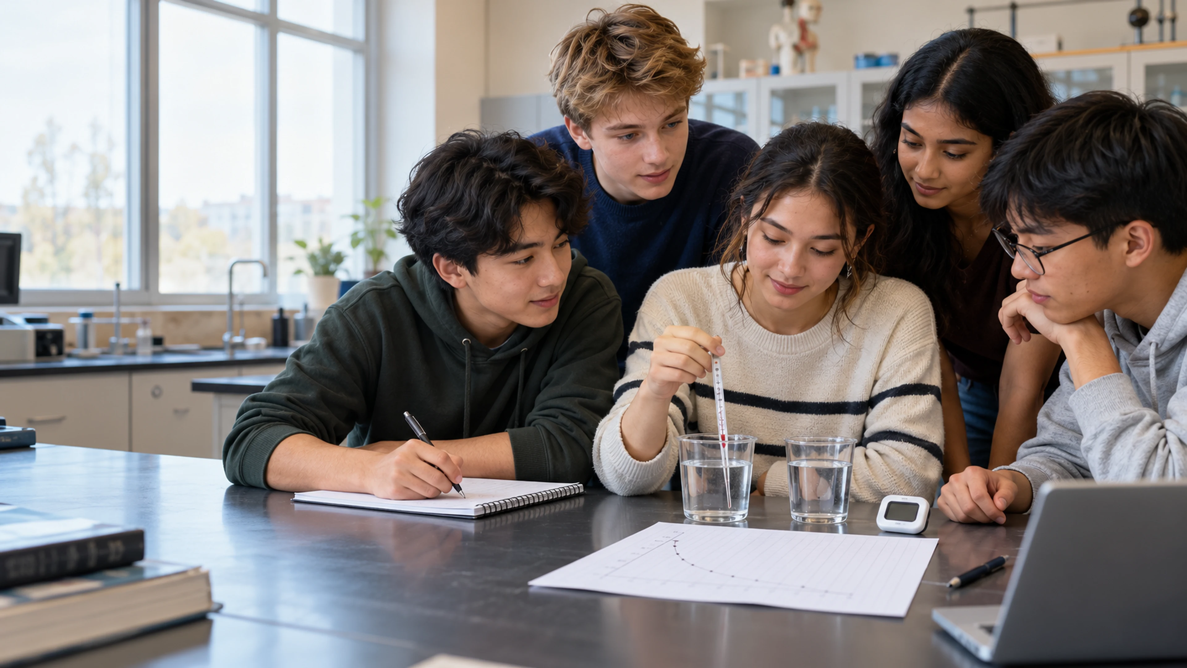 Why do two cups of water cool differently?
